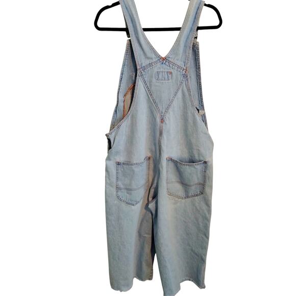 Y2K Marithé + François Girbaud Women's sz Medium Thrashed Denim Vintage Overalls - Picture 2 of 12